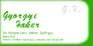 gyorgyi haker business card